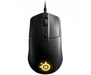 Мишка SteelSeries Rival 3, RGB Prism, 8500dpi., 6кн., чорна