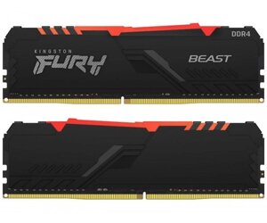 Модуль пам`яті DDR4 2x16GB/3200 kingston fury beast RGB (KF432C16BB12AK2/32)