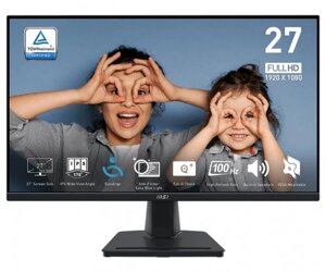 Монітор 27 MSI PRO MP275, black, WLED, IPS, 1920x1080 (16:9), 1 мс, 100 гц, 300 кд/м²1000:1, 178°178°VGA/HDMI, 2x2