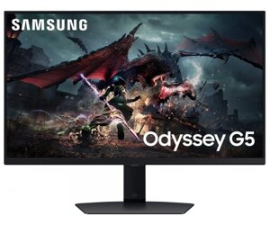 Монітор 27 Samsung Odyssey G50D, Black, IPS, 2560x1440 (16:9), 1 мс, 180 Гц, 350 кд/м²1000:1, 178°178°HDMI/DP,