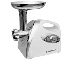 М'ясорубка Liberton LMG-18T01, White, 1800W, продуктивність 1.2кг/хв, диски для помелу 3/5/7мм, соковитискач для