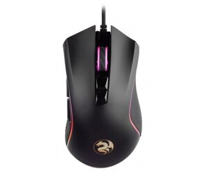 Миша 2E MG340 GAMING, Black, USB, оптична, 1200/2400/3200 dpi, RGB-підсвічування, 7 кнопок, сенсор Avago A5050, 1.8 м