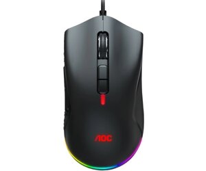 Мишка AOC GM530 ігрова, 16000dpi., 7кн., RGB PMW3389 Kailh switch чорна