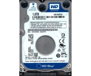 Накопичувач HDD 2.5 SATA 1.0TB WD blue 5400rpm 128MB (WD10SPZX)