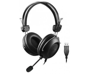 Навушники A4Tech HU-35 Black, USB, накладні, регулятор гучності, кабель 2 м