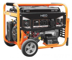 Neo Tools Генератор бензиновий 04-731, 6.0/6.5кВт, 1х12В та 2х230В (16А) та 1x230В (32А), бак 25л, 313г/кВтГ, 85 кг