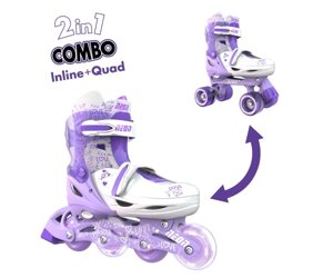 NEON Ролики Combo Skates Фіолетовий (Розмір 30-33)