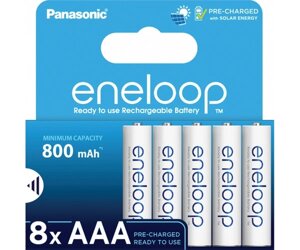 Panasonic Акумулятор Eneloop NI-MH AAA 800 мАг, 8 шт.