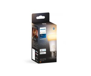 Philips Hue Лампа розумна E27, 11W (60Вт), 2200K-6500K, Tunable white, ZigBee, Bluetooth, димування