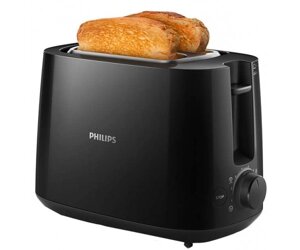 Philips Тостер aily Collection, 830Вт, пластик, кришка від пилу, чорний