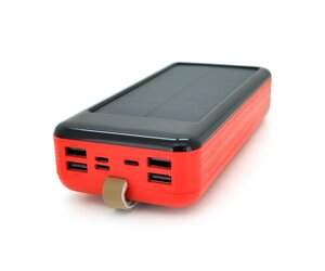 Power bank KKD-6W 60000 mAh Solar, flashlight, Input: 5V/2.1A (MicroUSB, TypeC, Lightning), Output: 5V /2.1A (4xUSB),