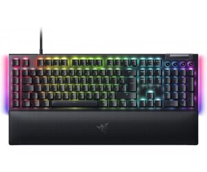 Razer Клавіатура механічна BlackWidow V4, 114key, Yellow Switch, USB-A, EN/RU, RGB, чорний