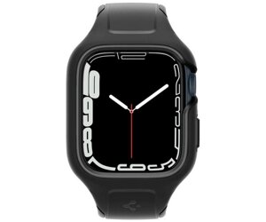 Ремінець Spigen Чохол та ремінець для Apple Watch 7 45 mm Liquid Air Pro Black (ACS04182)