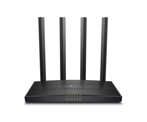 Роутер TP-LINK Archer C6U, Black, Wi-Fi 802.11a/b/g/n/ac, до 867 Mb/s, 2.4/5GHz, 4x100/1000 Mb/s, RJ45 100/1000Mb/s, 4