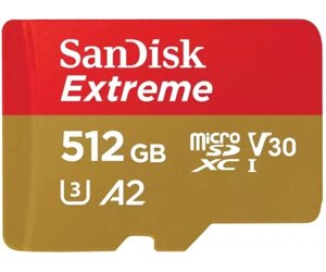 Sandisk карта пам'яті microsd 512GB C10 UHS-I U3 R170/W80MB/s extreme V30