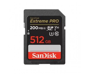 Sandisk карта пам'яті SD 512GB C10 UHS-I U3 R200/W140MB/s extreme pro V30