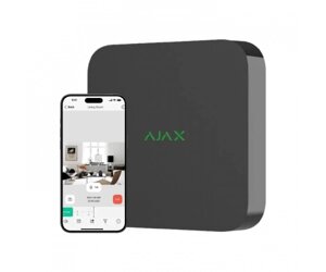 Мережевий відеореєстратор Ajax NVR (16ch) black, роздільна здатність до 4К, підтримка ONVIF/RTSP, декодування H. 265/H.