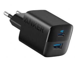 Мережевий зарядний пристрій Anker PowerPort 323 - 33W Dual-Port USB-C Black (6908150)