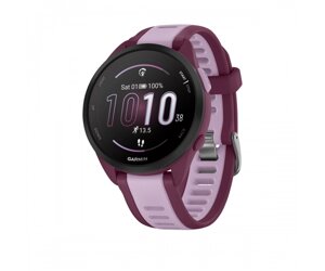 Смарт-годинник Garmin Forerunner 165 Music з силіконовим ремінцем ягідного кольору