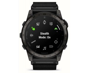 Смарт-годинник Garmin Tactix 7 AMOLED Edition з адаптивним кольоровим екраном чорного кольору з нейлоновим ремінцем