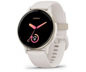 Смарт-годинник Garmin Vivoactive 5 з алюмінієвим безелем кольору кремове золото з корпусом кольору слонова кістка та