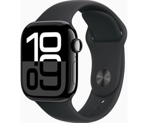 Смарт-годинник Apple Watch Series 10 GPS 42mm Jet Black Alu. Case w. Black Sport Band - S/M (MWWE3)