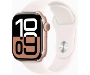 Смарт-годинник Apple Watch Series 10 GPS 42mm Rose Gold Alu. Case w. Light Blush Sport Band - M/L (MWWJ3)