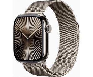 Смарт-годинник Apple Watch Series 10 GPS + Cellular 42mm Natural Titanium Case w. Natural Milanese Loop (MWXF3)