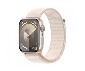 Смарт-годинник Apple Watch Series 9 GPS 45mm Starlight Aluminum Case w. Starlight Sport Loop (MR983)