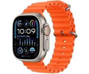 Смарт-годинник Apple Watch Ultra 2 GPS + Cellular 49mm Titanium Case with Orange Ocean Band (MREH3)