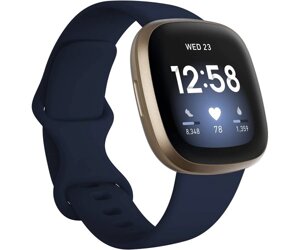 Смарт-годинник Fitbit Versa 3 Midnight/Soft Gold Aluminum (FB511GLNV)