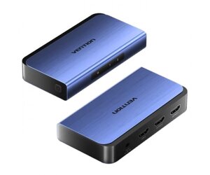 Сплітер HDMI 2.0 UHD 4K 60Hz 3D, HDCP 1x2 ports Blue Aluminum Alloy Vention