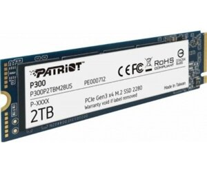 SSD M. 2 patriot P300 2TB nvme 2280 pcie 3.0x4 3D NAND TLC