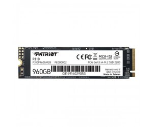 SSD M. 2 patriot P310 960GB nvme 2280 pcie 3.0x4 3D NAND TLC