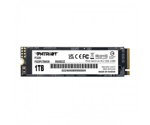 SSD M. 2 patriot P320 1TB nvme 2280 gen3.0 x4 3D TLC