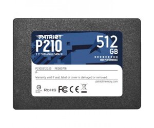 SSD накопичувач patriot P210 512 GB (P210S512G25)