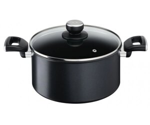 Tefal Каструля Unlimited, скляна кришка, 5,3 л, чорний, алюміній