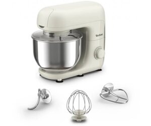 Tefal Міксер планетарний Bake Essential 800Вт, насадки-3, чаша-нерж., метал, 4.8л, білий