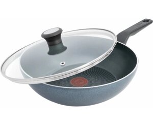 Tefal Сковорода ВОК з кришкою Generous Cook, 28см, алюміній, бакеліт, скло, чорний