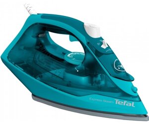 Tefal Праска Express Steam, 2500Вт, 270мл, паровий удар -200гр, постійна пара - 45гр, керам. підошва, бірюзовий