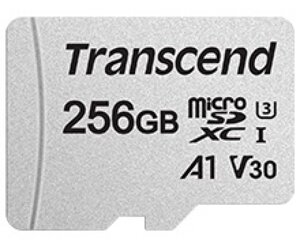 Transcend карта пам'яті microsd 256GB C10 UHS-I R100/W40MB/s + SD