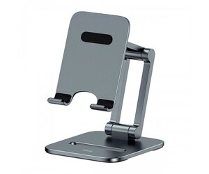 Тримач для мобiльного Baseus Desktop Biaxial Foldable Metal Stand (for Phones) Grey