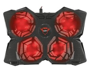 Trust підставка для ноутбука GXT278 YOZU cooling (17.3) RED LED black