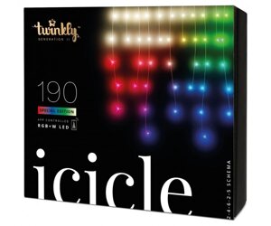 Twinkly Smart LED Гірлянда Twinkly Icicle RGBW 190, Gen II, IP44, довжина 5м, кабель прозорий