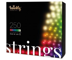 Twinkly Smart LED Гірлянда Twinkly Strings RGBW 250, Gen II, IP44, 20м, кабель прозрачний