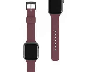 UAG Ремінець [U] для Apple Watch 44/42 [U] Dot Silicone, Aubergine