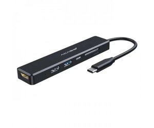 USB hub Acasis CM069 з роз'ємом type-C та підтримкою швидкої зарядки 60W (Чорний)