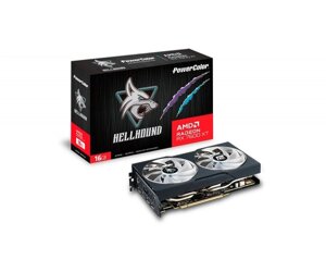 Відеокарта AMD radeon RX 7600 XT 16GB GDDR6 hellhound OC powercolor (RX 7600 XT 16G-L/OC)