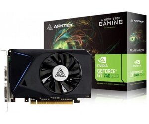 Відеокарта geforce GT740, arktek, 2gb GDDR3, 128-bit, VGA/DVI/HDMI, 993/1800 mhz (AKN740D3s2GL1)