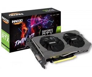 Відеокарта geforce RTX 3050, inno3D, TWIN X2, 8gb GDDR6, 128-bit, DVI/HDMI/DP, 1777/14000 mhz, 6-pin